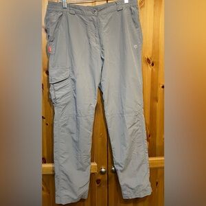 Craghoppers Nosilife Hiking Pants Insect Repellant Womens Gray Nylon Size 10